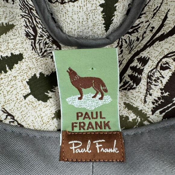 Paul Frank Brown Corduroy Fedora Hat Julius Monkey Herringbone Band Retro - Picture 10 of 10